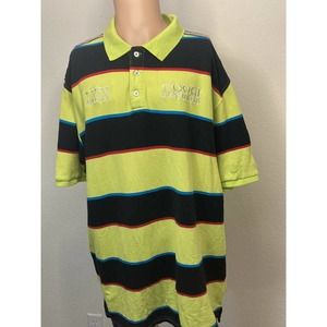 Vtg Coogi Polo XXL 2xl Stripped Patched Australia